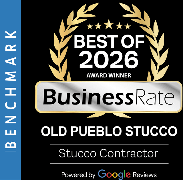 Holding the Best Stucco Contractor 2026 Plaque